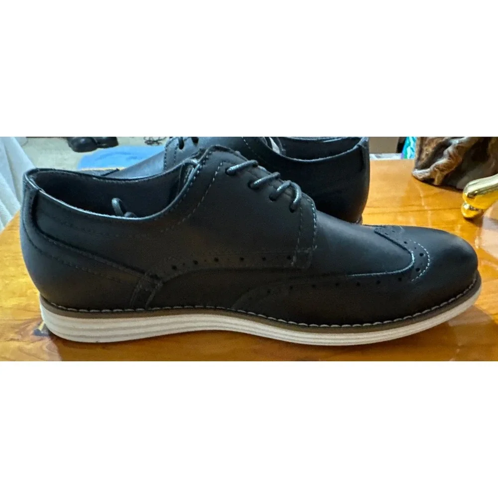 Vostey Men's Wingtip Brogue Oxford Size 8
